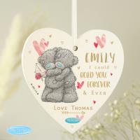 Personalised Hold You Forever Me to You Wooden Heart Decoration Extra Image 1 Preview